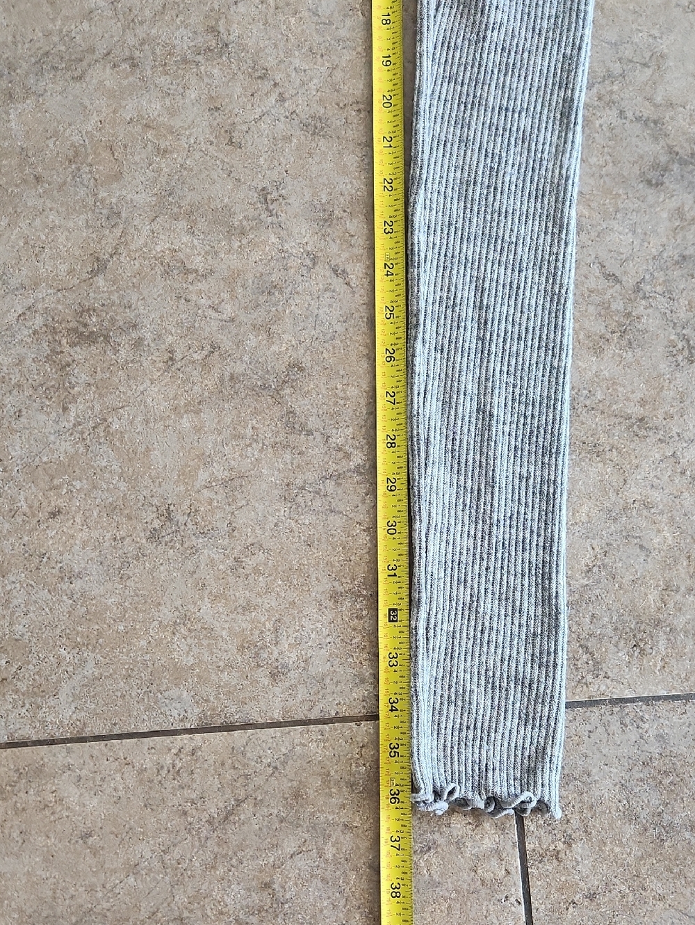 Free People...Gray Ribbed Knit Leggings - Picture 9 of 12